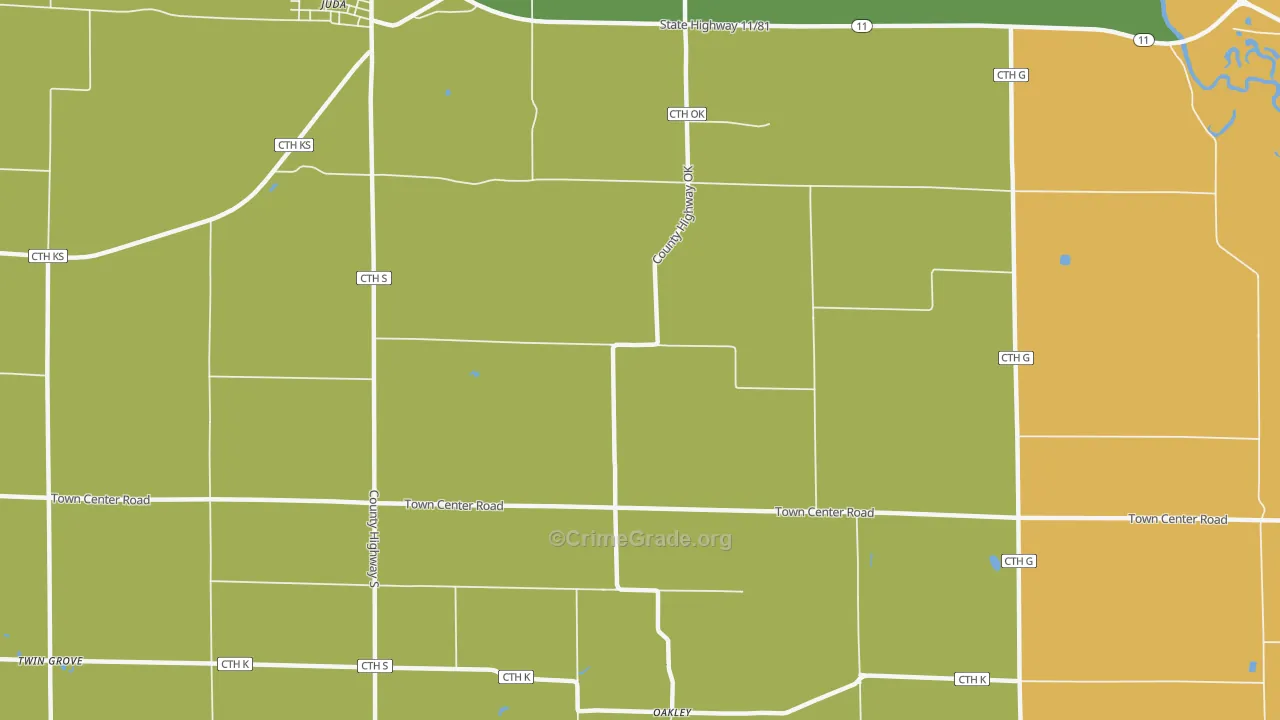 Twin Grove, WI Map of Assault Rates
