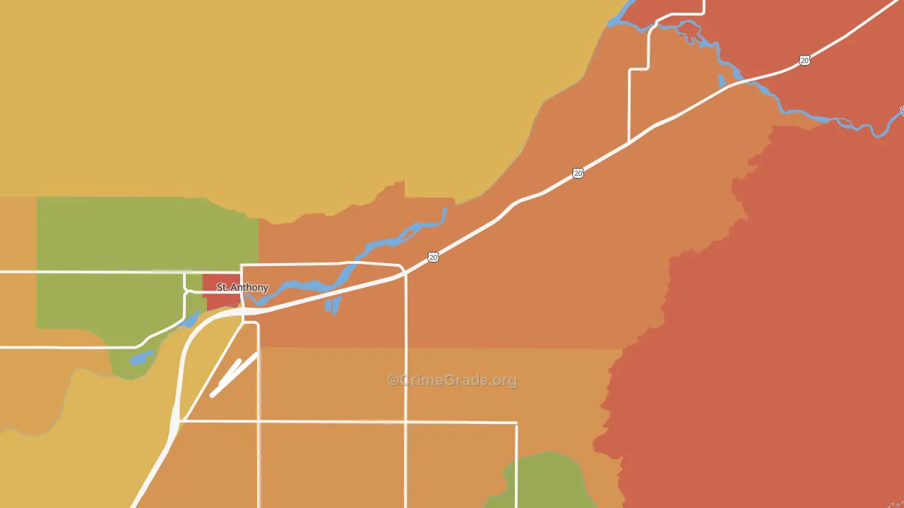 Twin Groves, ID Map of Assault Rates