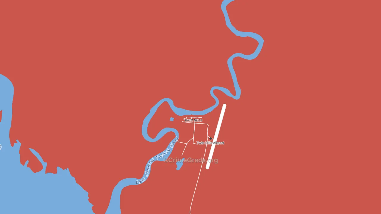 Twin Hills, AK Map of Assault Rates