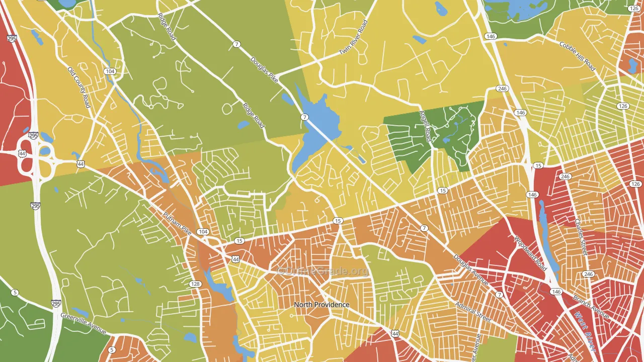 Twin Rivers Beach, Providence, RI Map of Assault Rates