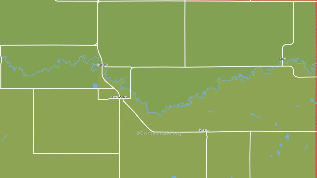 Twin Valley, MN Map of Assault Rates