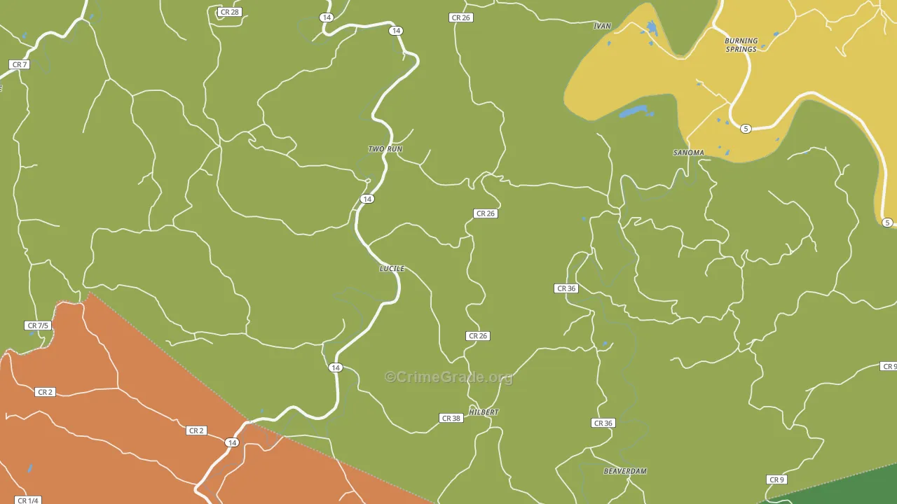 Two Run, WV Map of Assault Rates