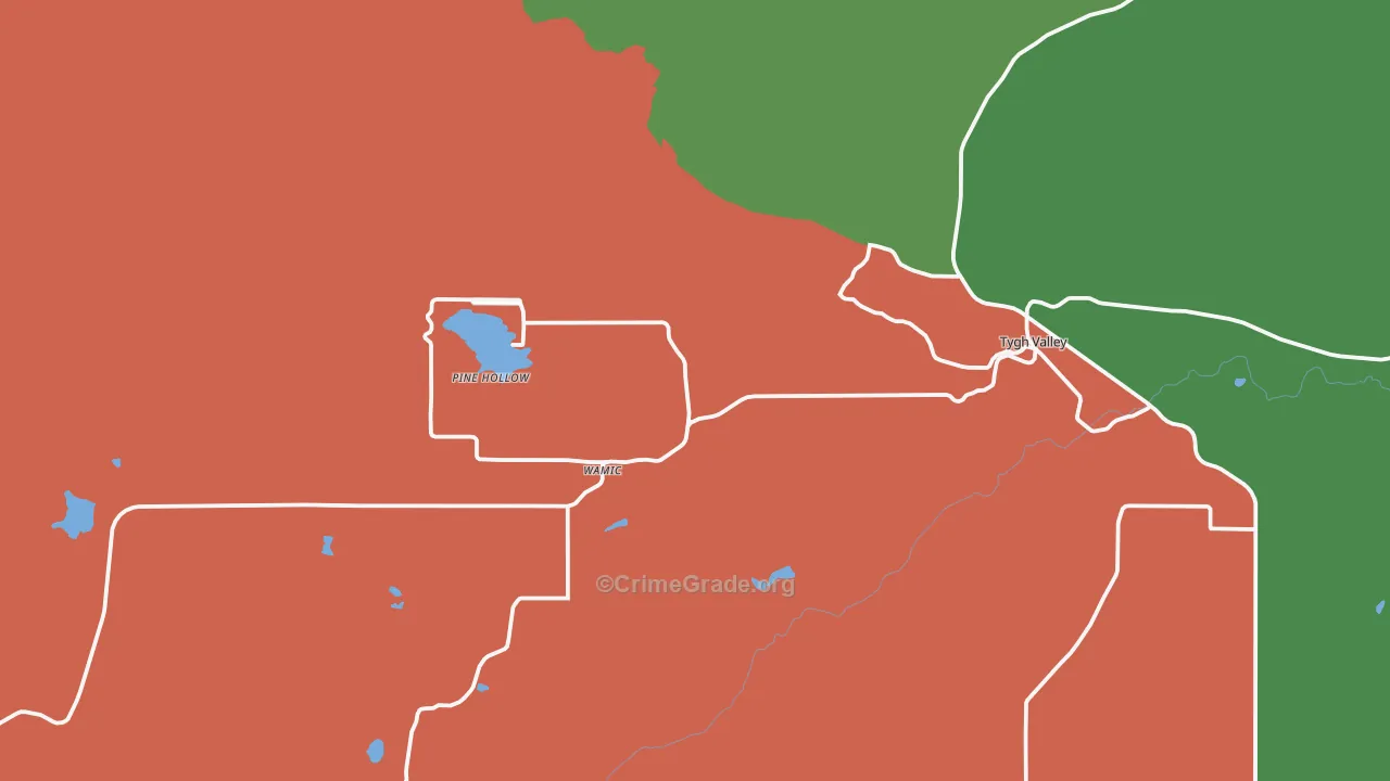 Tygh Valley, OR Map of Assault Rates