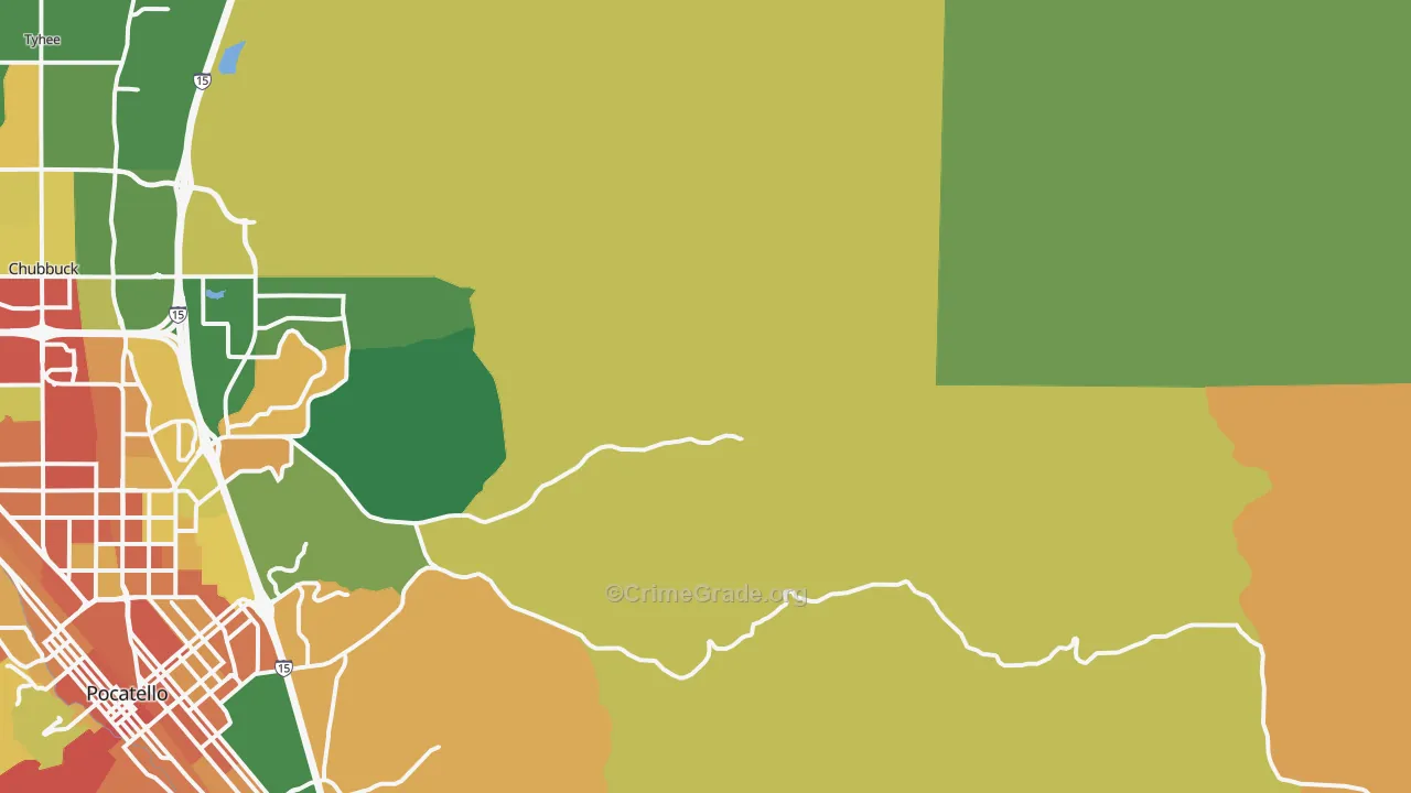 Tyhee, ID Map of Assault Rates