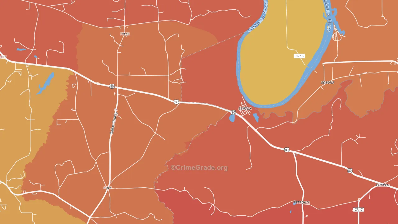 Tyler, AL Map of Assault Rates