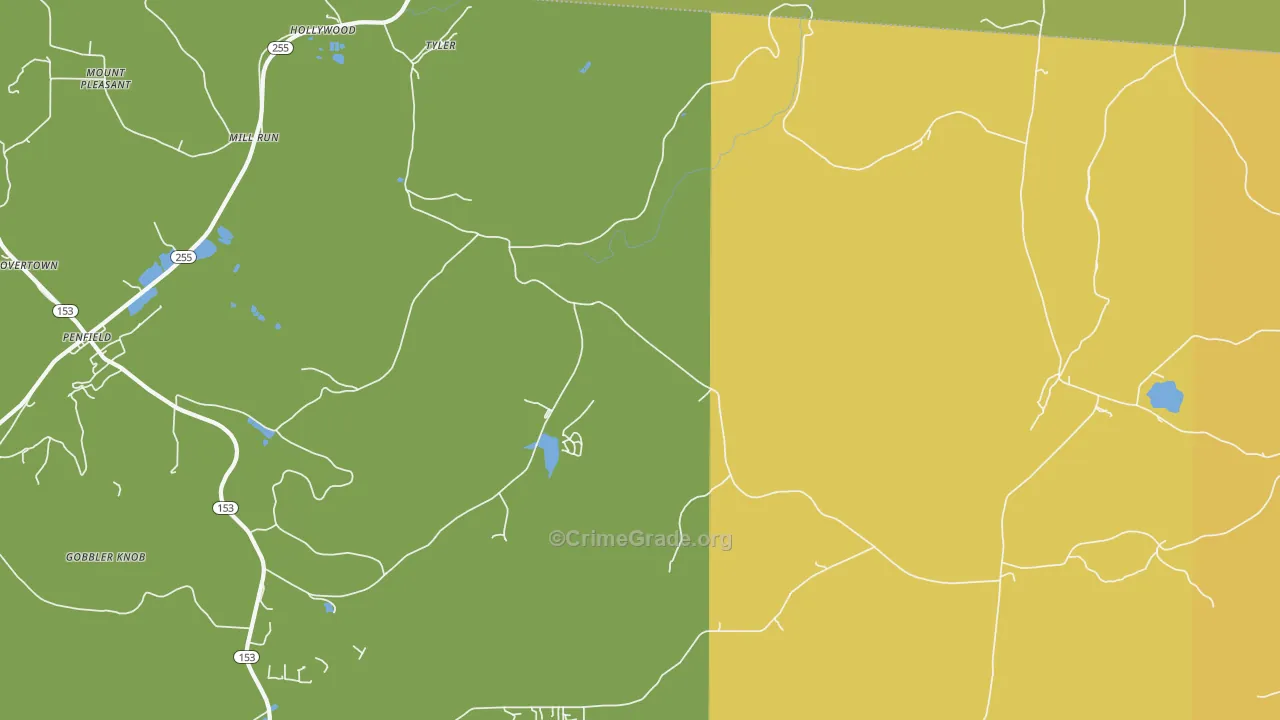 Tyler, PA Map of Assault Rates