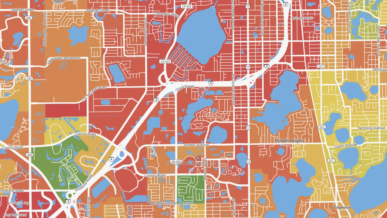 Tymber Skan on the Lake, Orlando, FL Map of Assault Rates