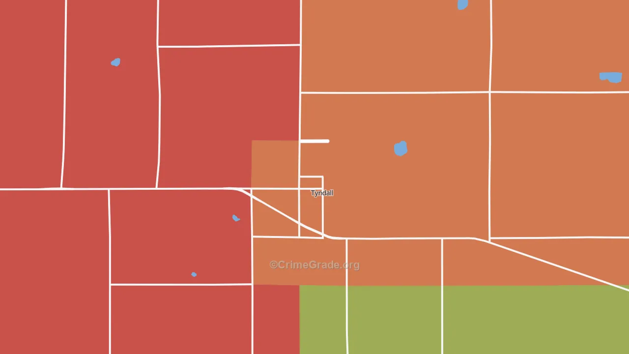 Tyndall, SD Map of Assault Rates