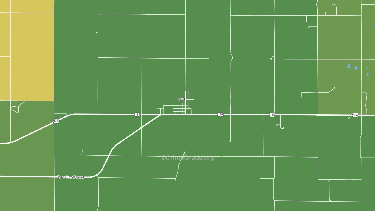 Tyro, KS Map of Assault Rates