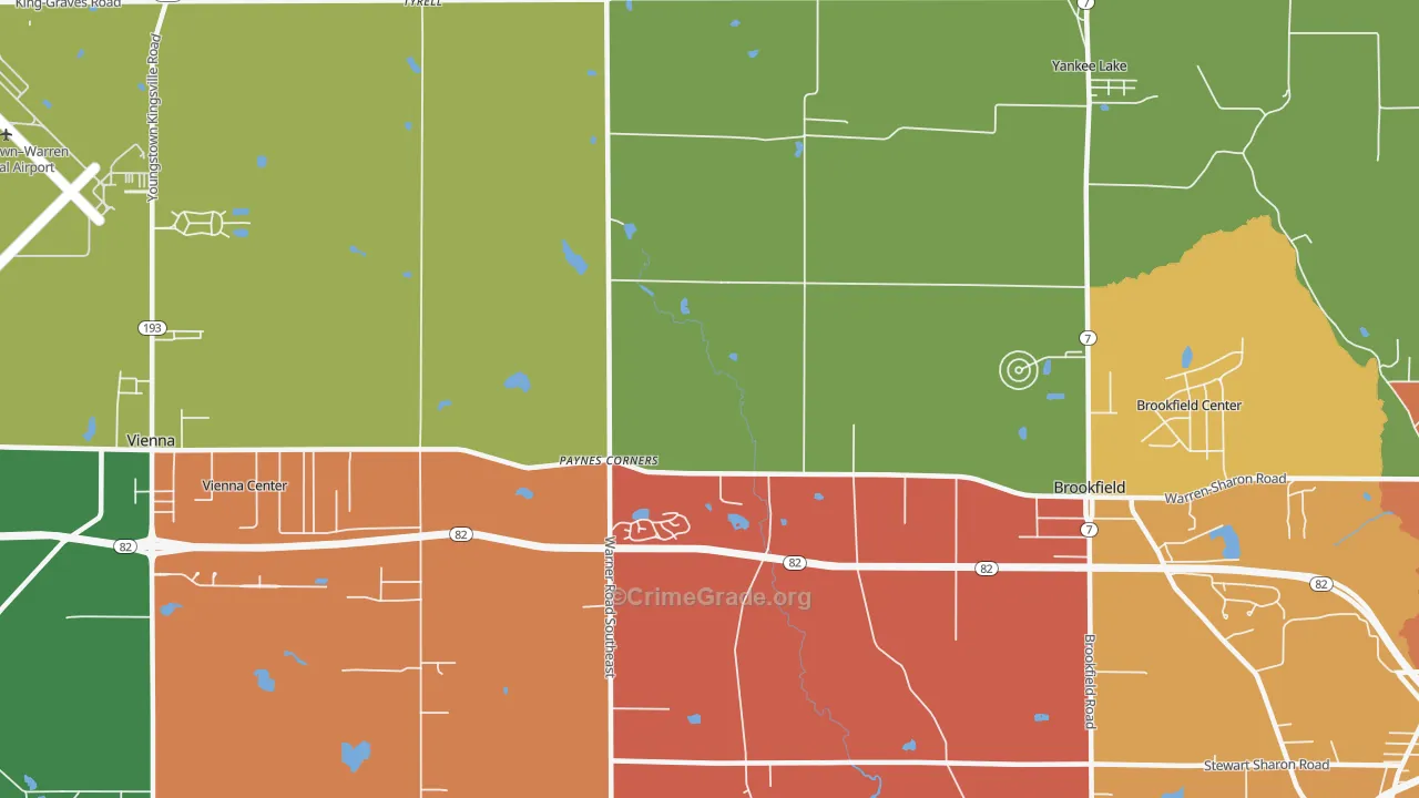 Tyrrell, OH Map of Assault Rates