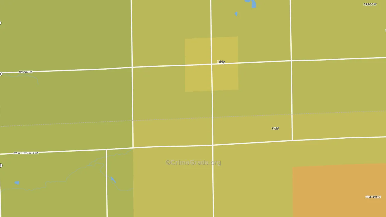 Ubly, MI Map of Assault Rates