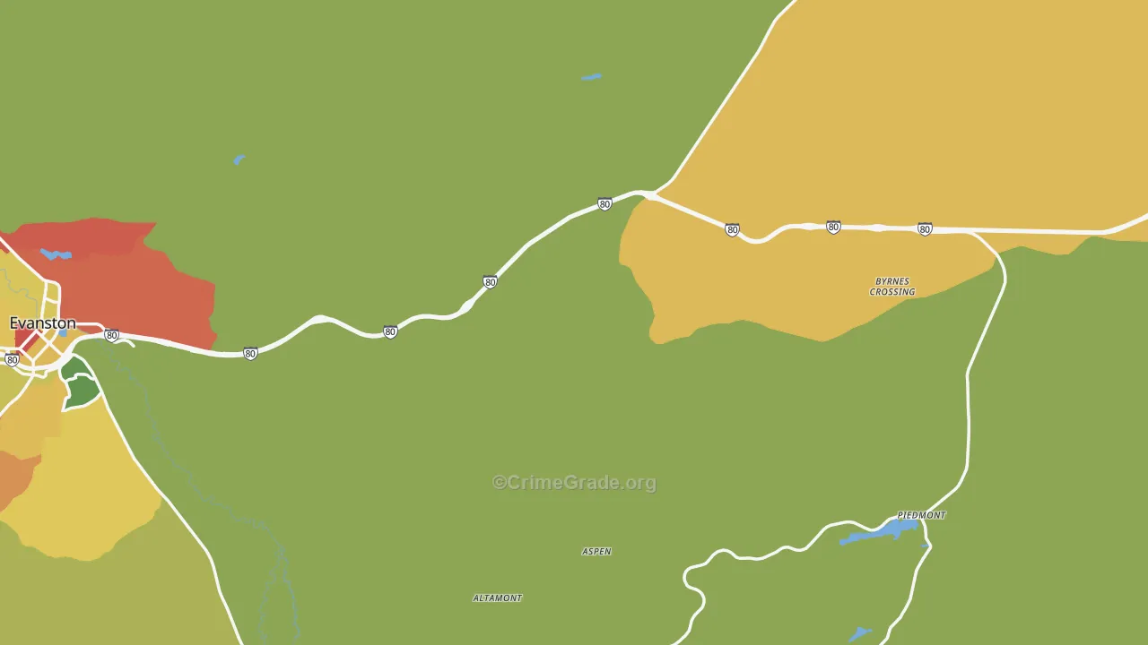 Uinta County, WY Map of Assault Rates