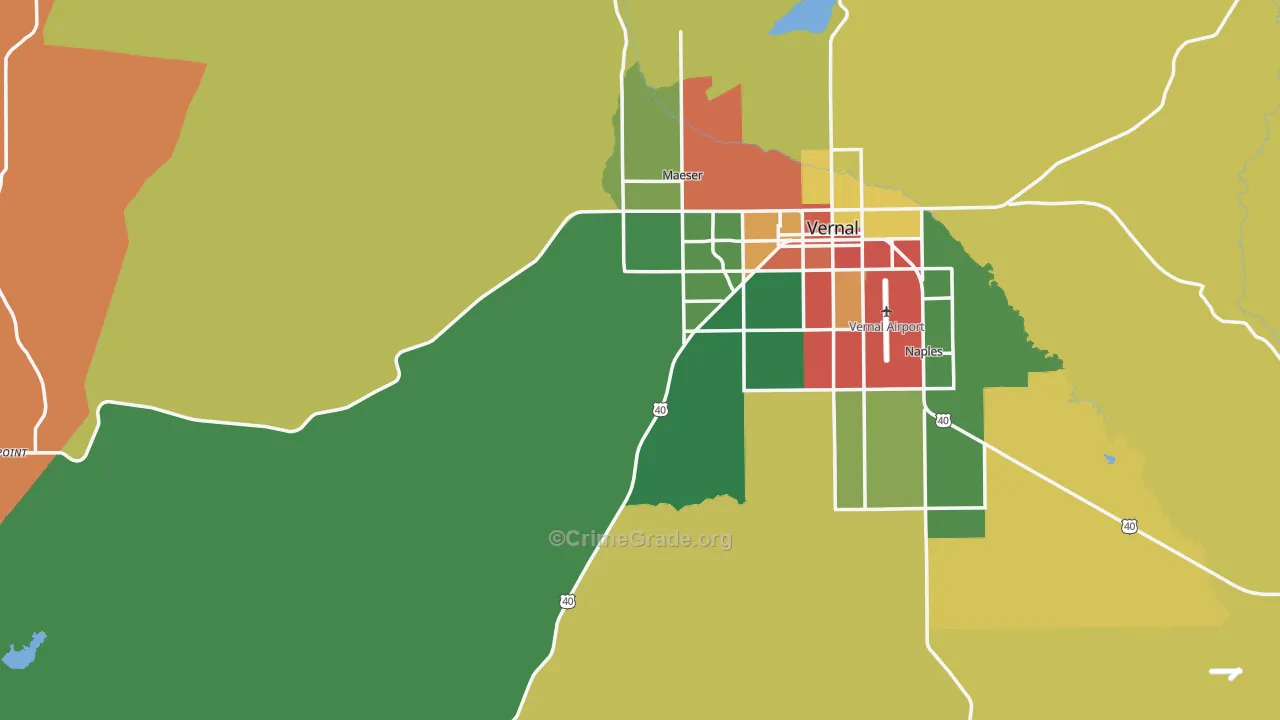 Uintah County, UT Map of Assault Rates