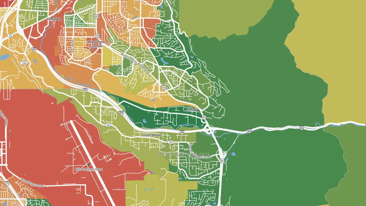 Uintah, UT Map of Assault Rates