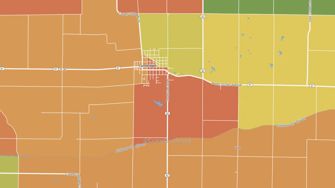 Ulah, IL Map of Assault Rates