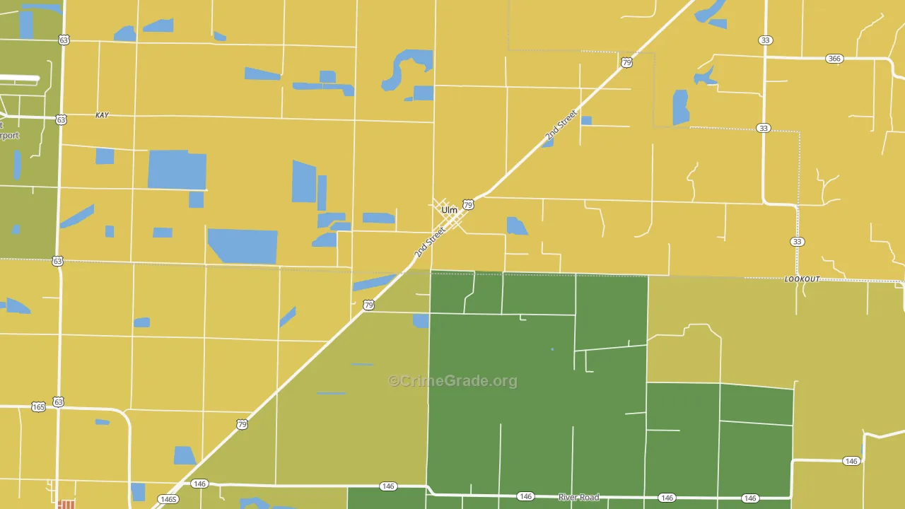Ulm, AR Map of Assault Rates