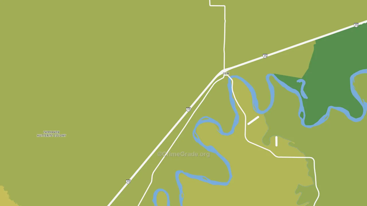 Ulm, MT Map of Assault Rates