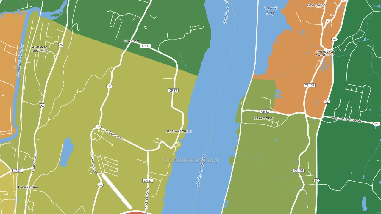 Ulster Landing, NY Map of Assault Rates