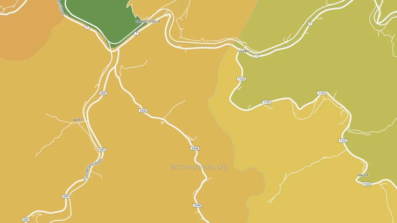 Ulvah, KY Map of Assault Rates