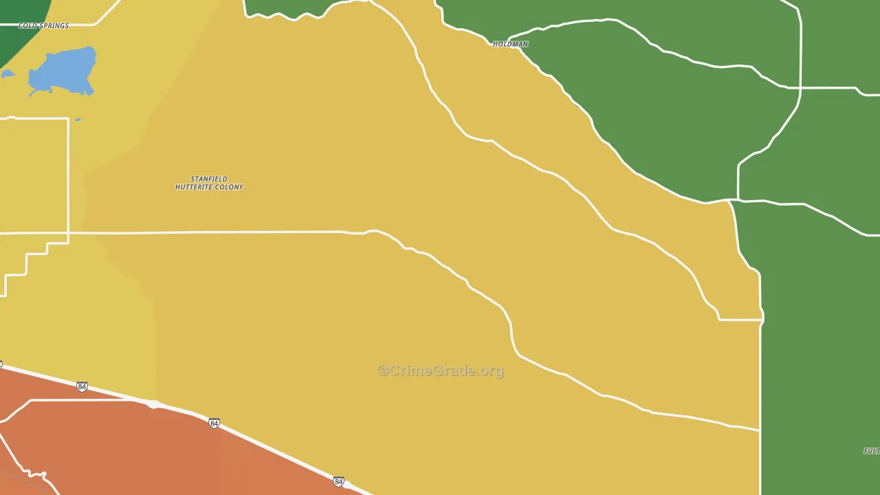 Umatilla County, OR Map of Assault Rates