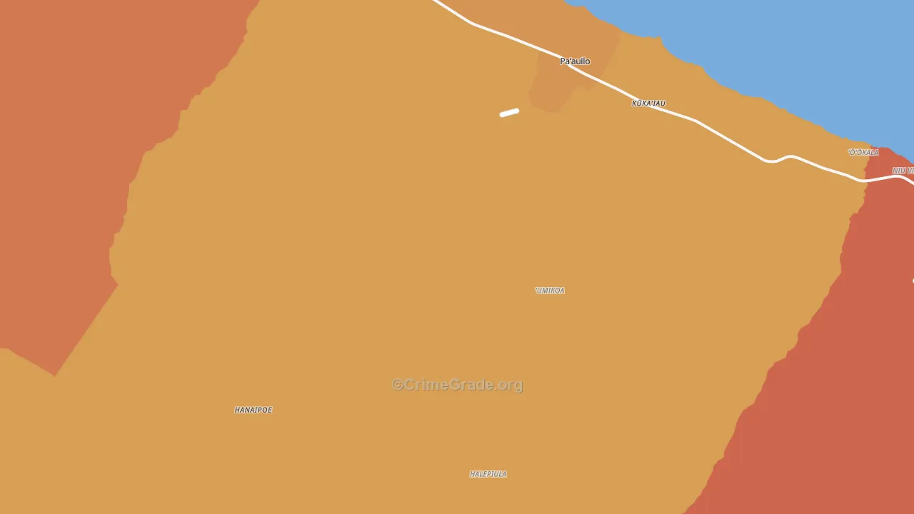 Umikoa, HI Map of Assault Rates