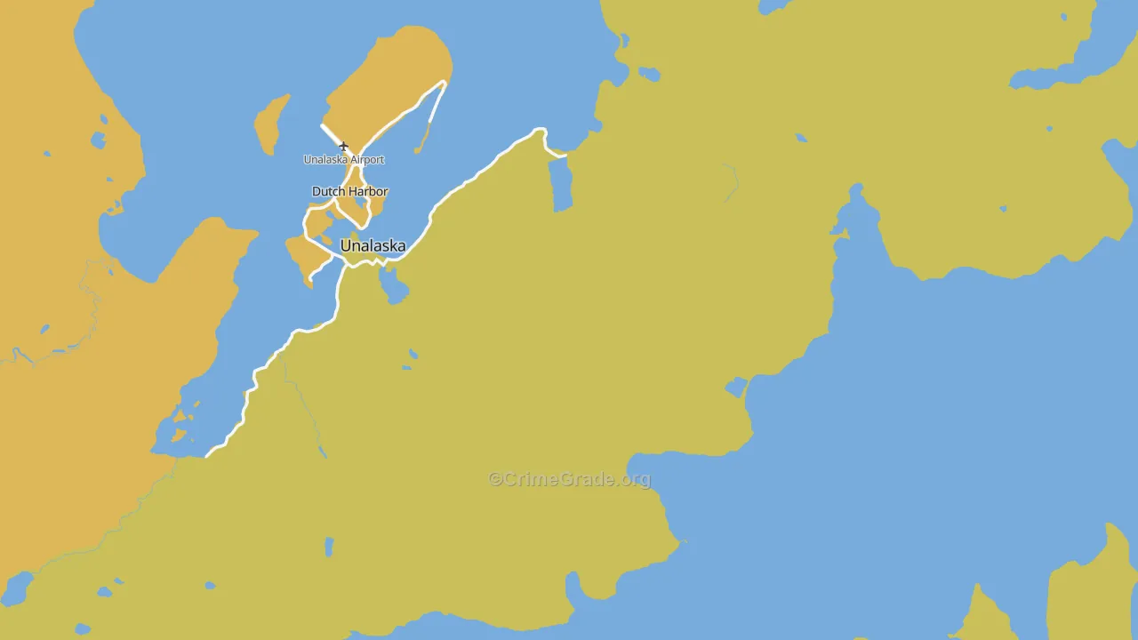Unalaska, AK Map of Assault Rates