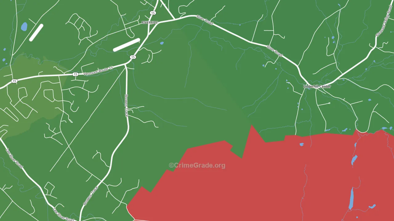 Underhill Center, VT Map of Assault Rates