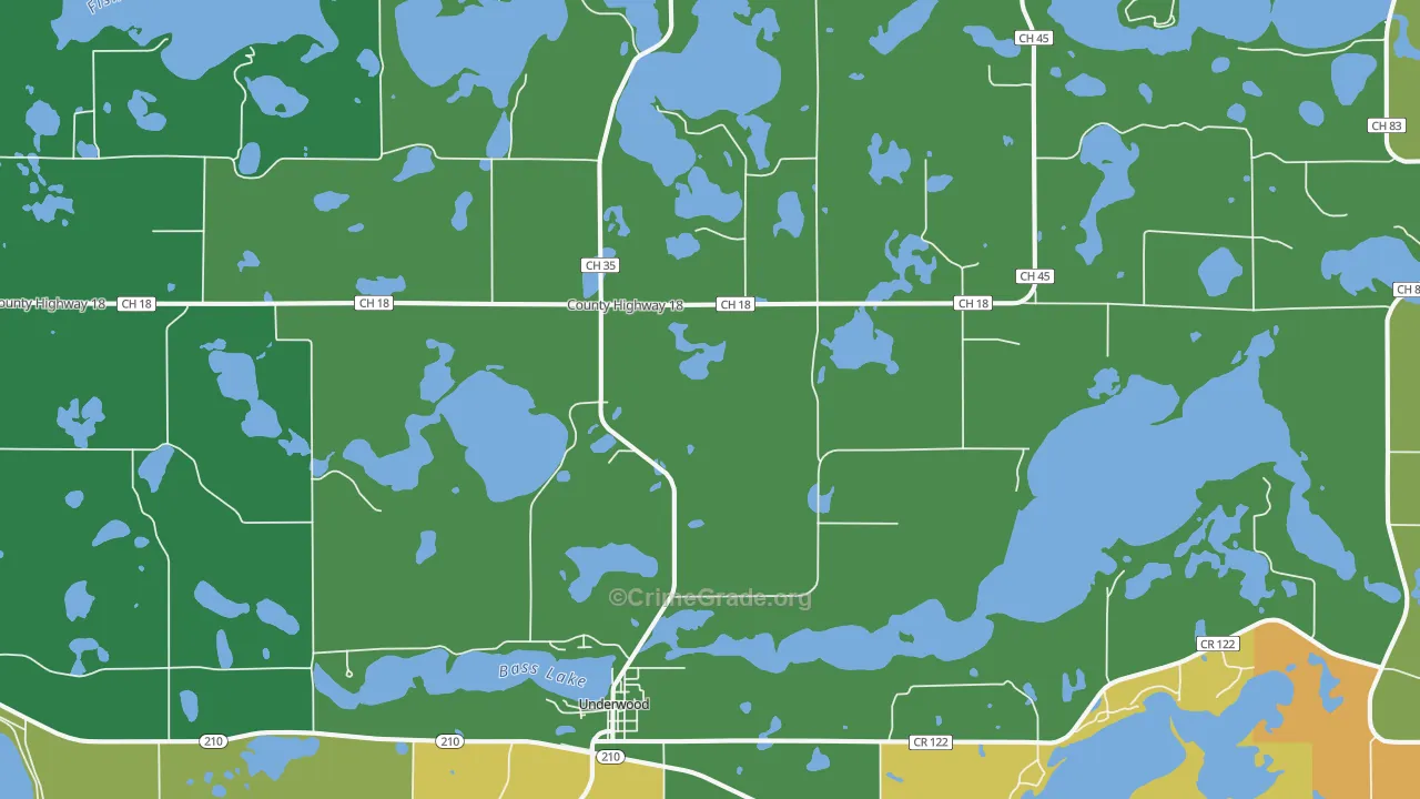 Underwood, MN Map of Assault Rates
