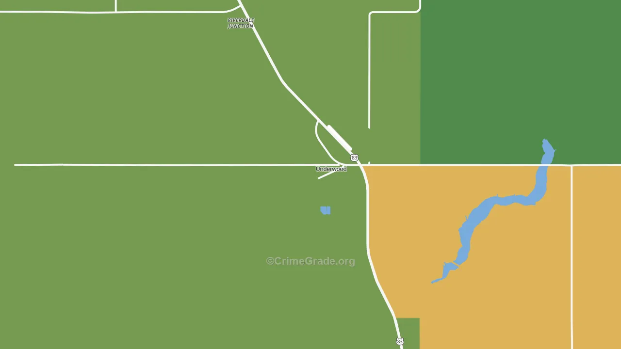 Underwood, ND Map of Assault Rates
