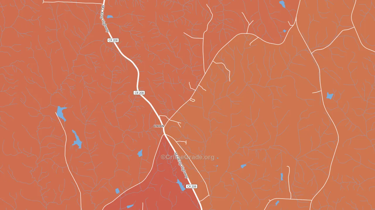 Union, AL Map of Assault Rates