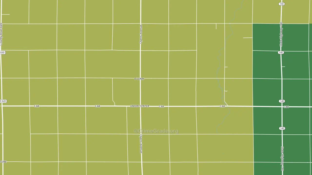 Union Center, IA Map of Assault Rates
