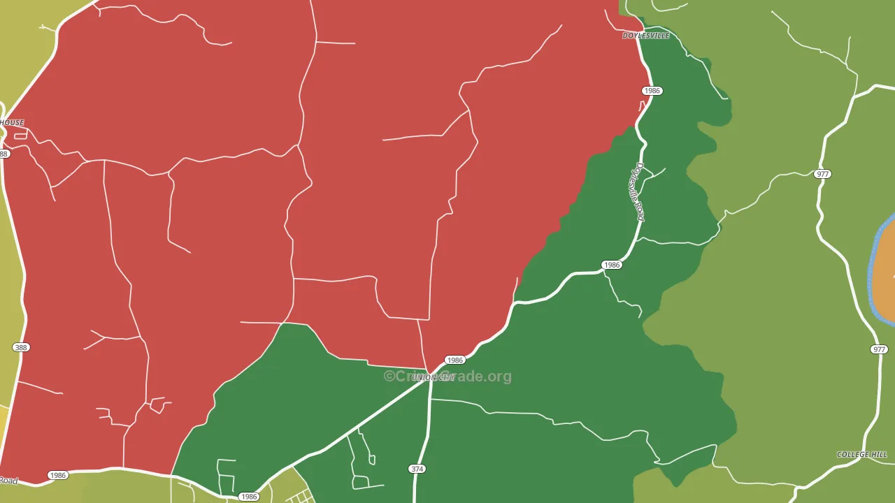 Union City, KY Map of Assault Rates
