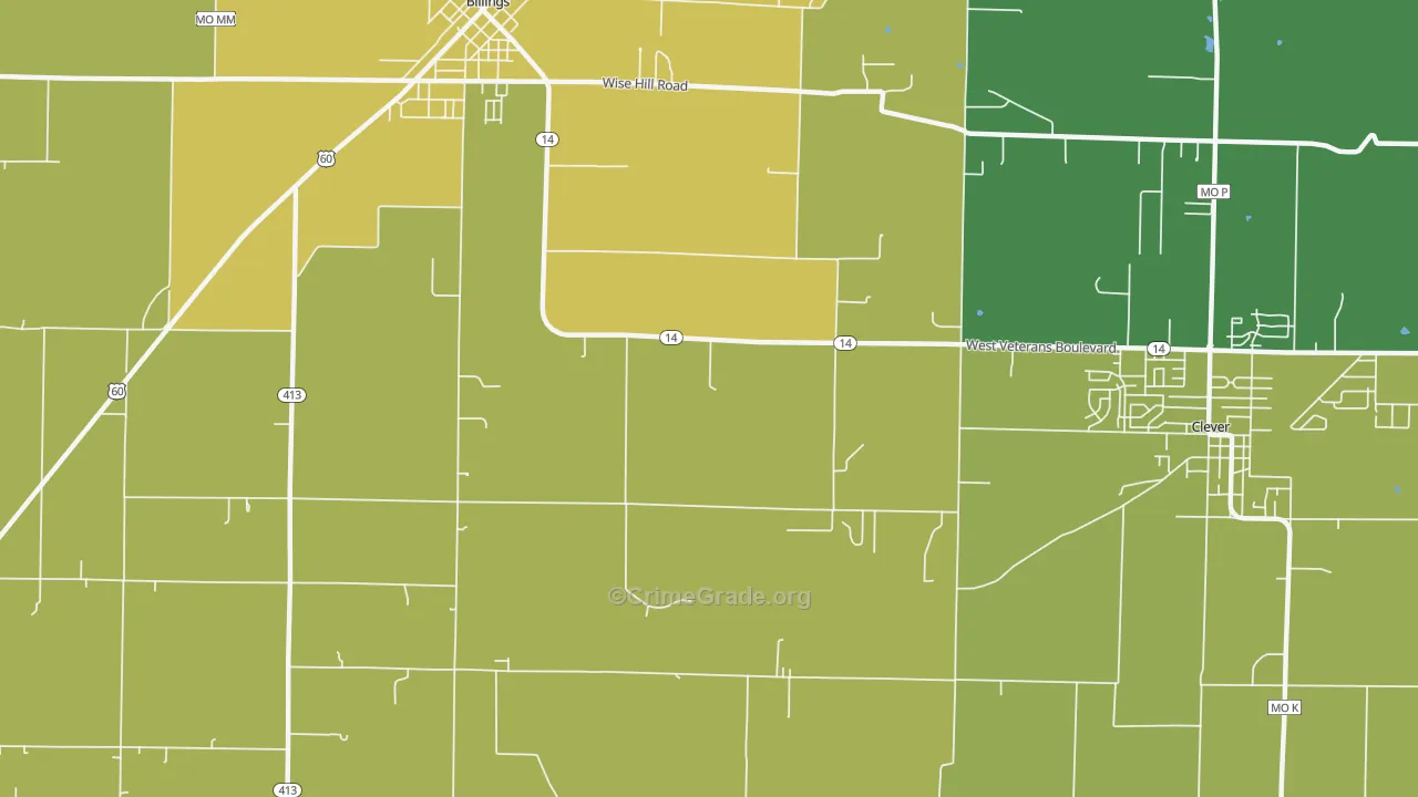 Union City, MO Map of Assault Rates