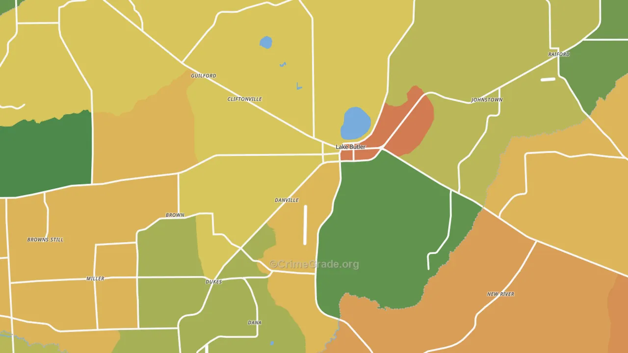 Union County, FL Map of Assault Rates