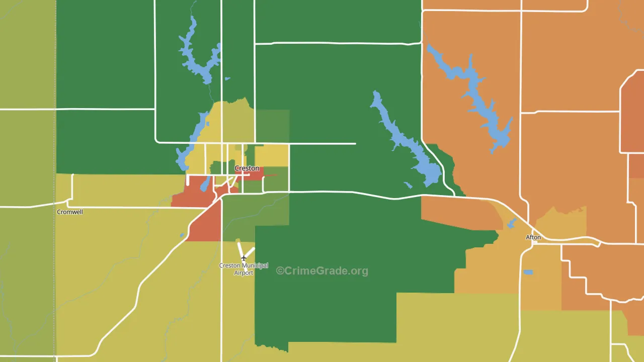 Union County, IA Map of Assault Rates