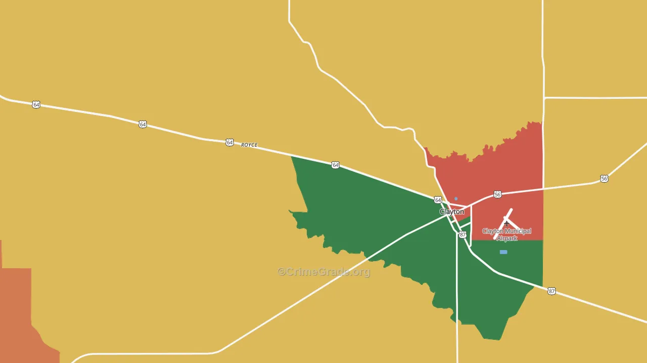 Union County, NM Map of Assault Rates