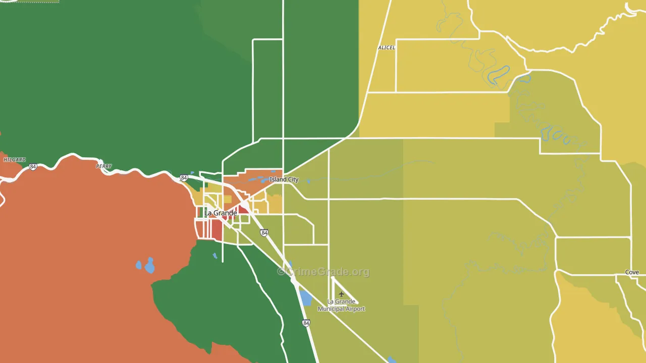 Union County, OR Map of Assault Rates