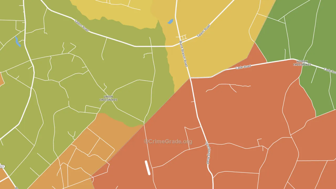 Union Crossroads, SC Map of Assault Rates