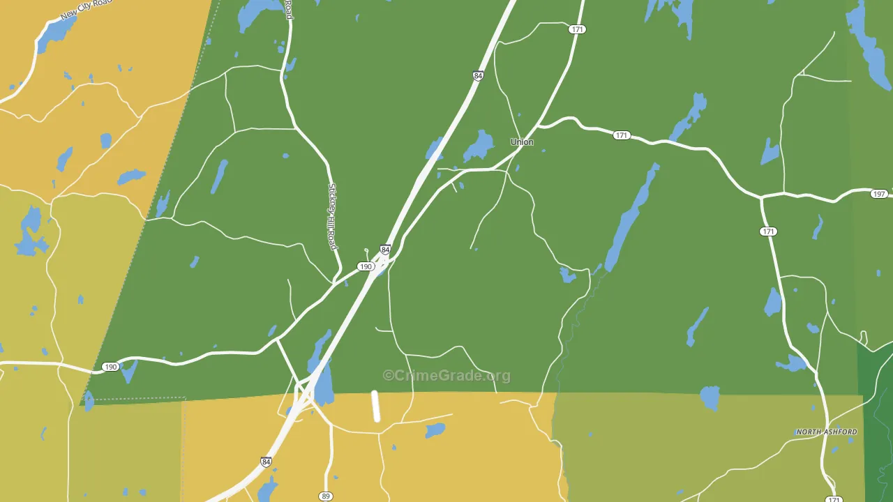 Union, CT Map of Assault Rates