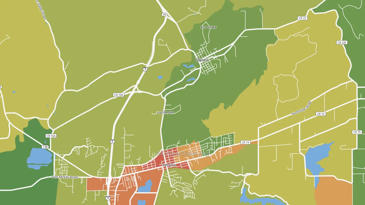 Union Gap, OR Map of Assault Rates