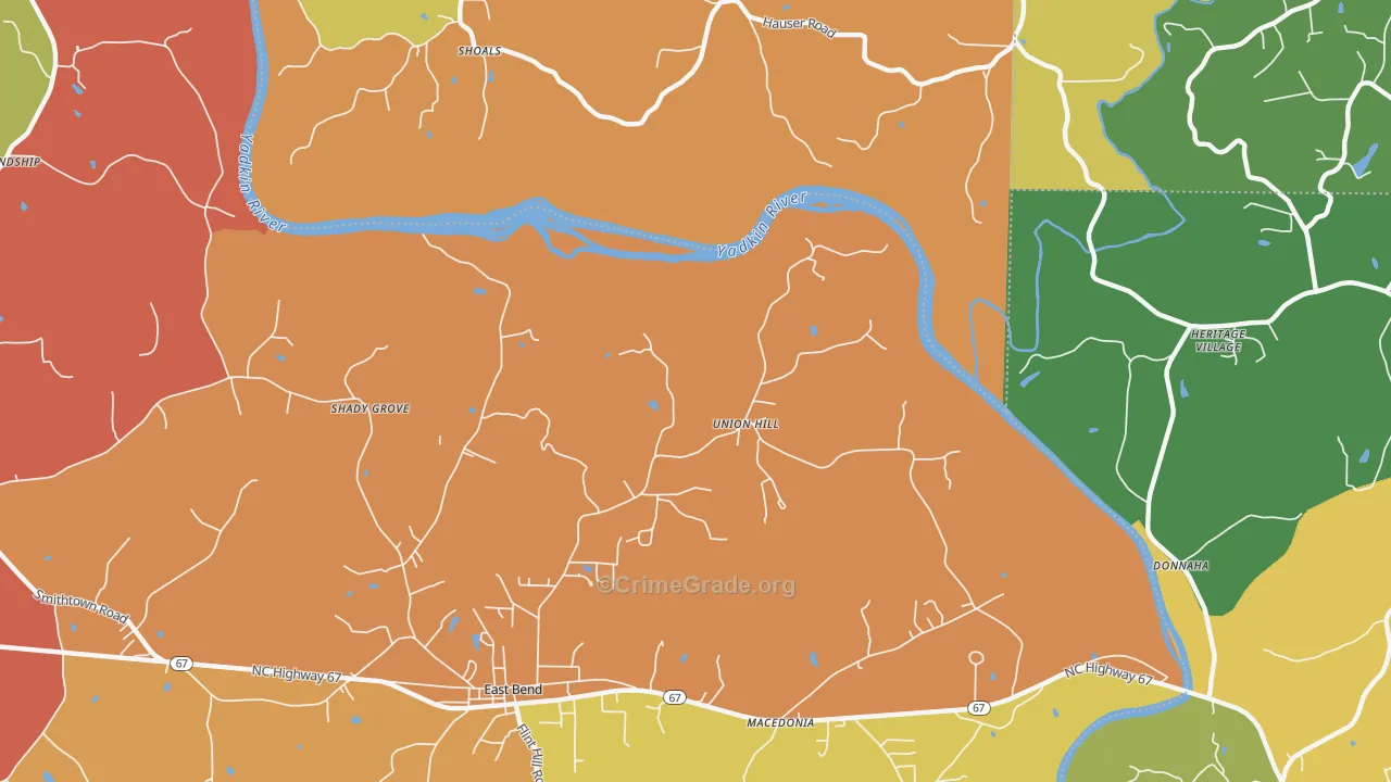 Union Hill, NC Map of Assault Rates