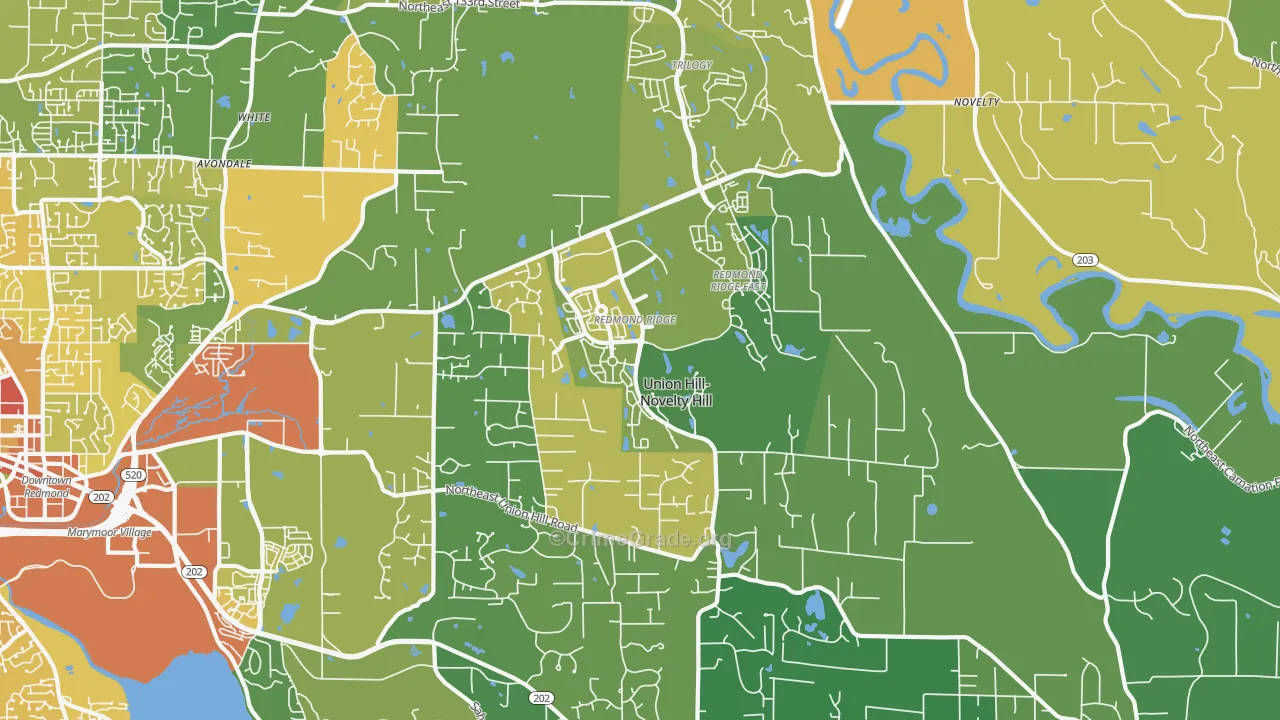 Union Hill-Novelty Hill, WA Map of Assault Rates
