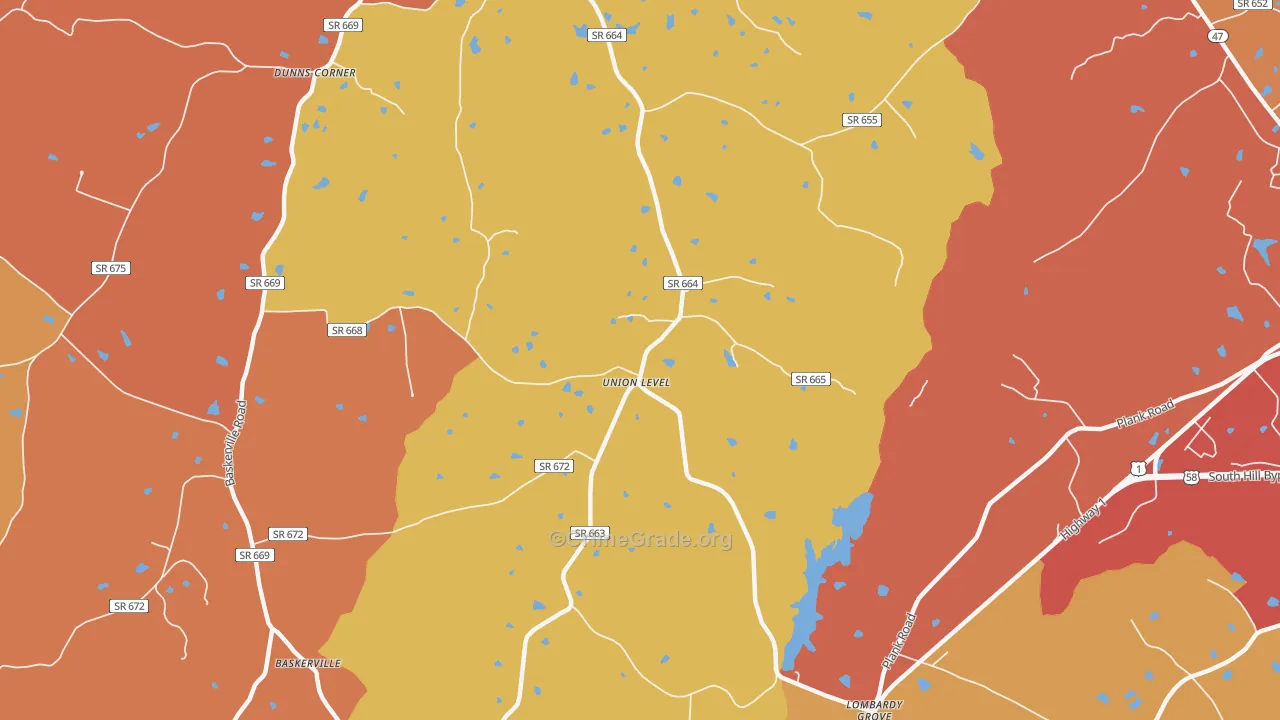 Union Level, VA Map of Assault Rates