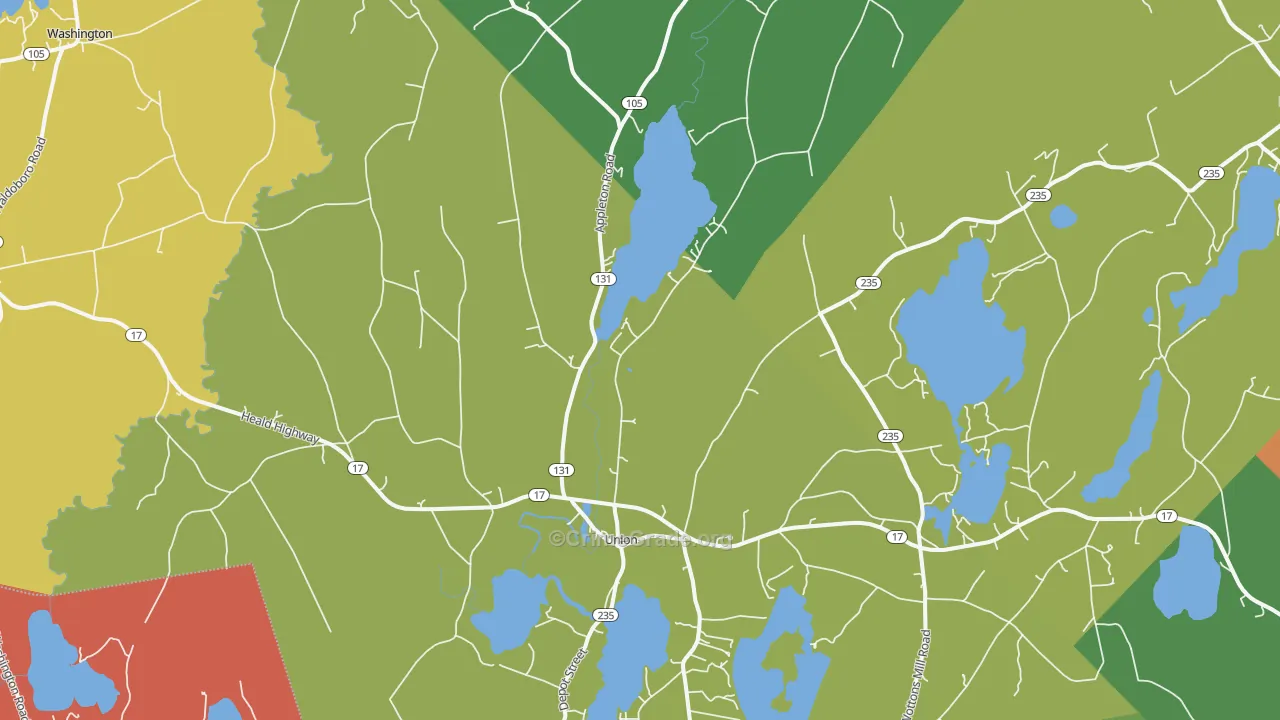 Union, ME Map of Assault Rates