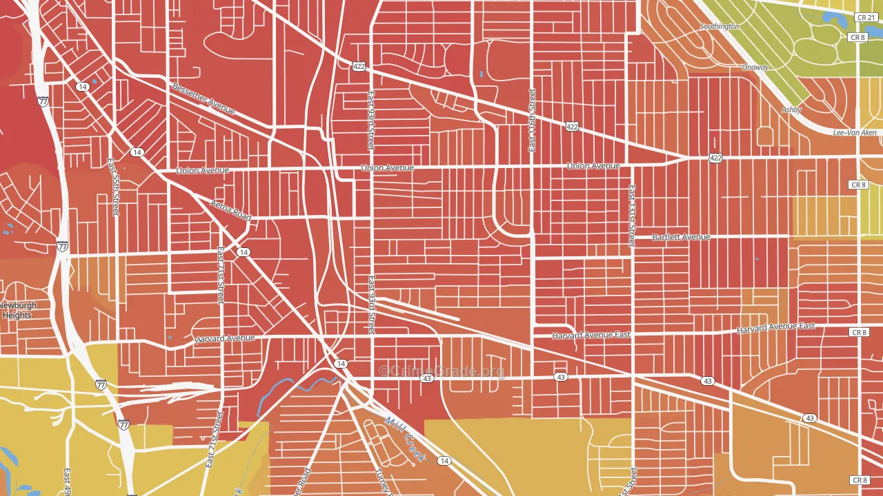 Union-Miles Park, Cleveland, OH Map of Assault Rates