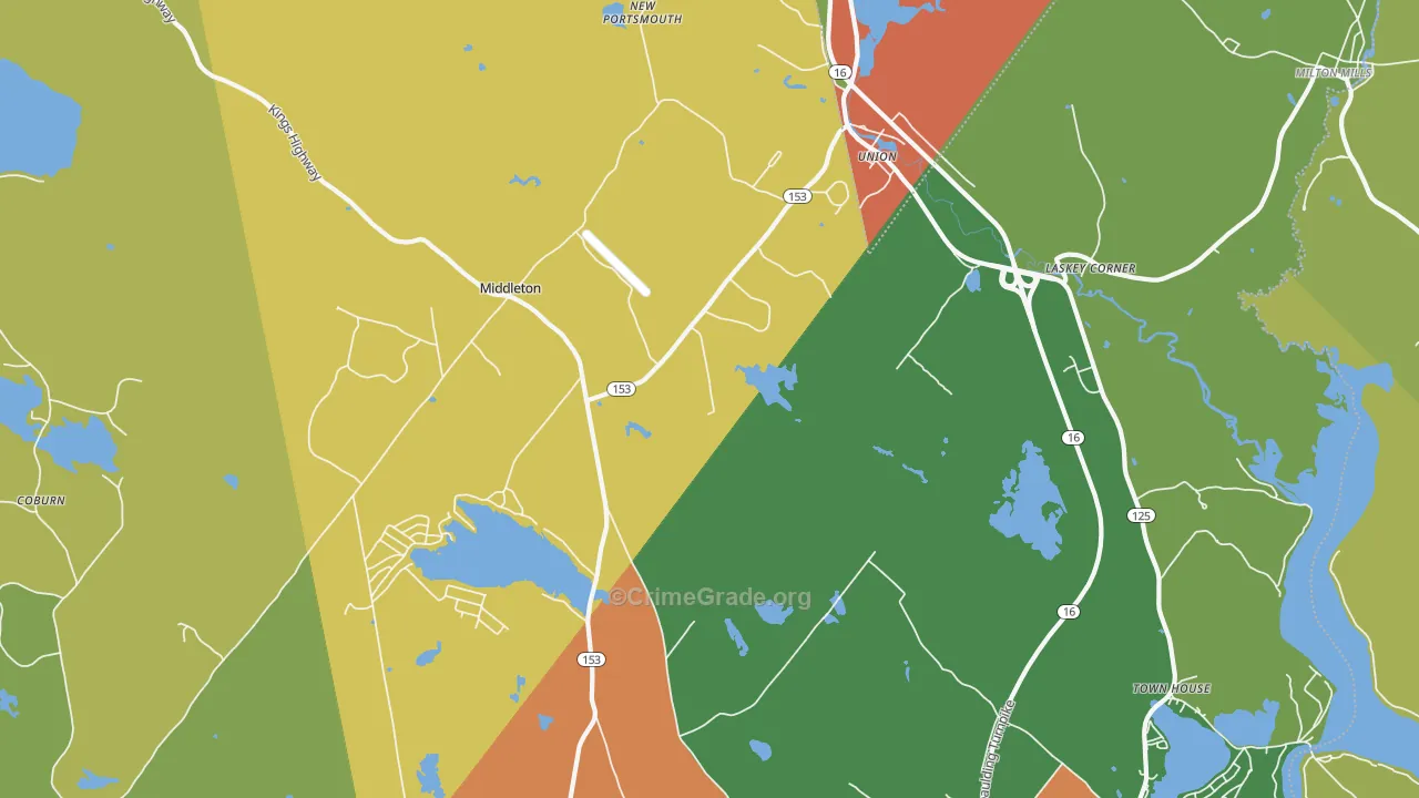 Union, NH Map of Assault Rates