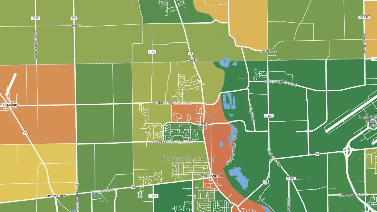 Union, OH Map of Assault Rates