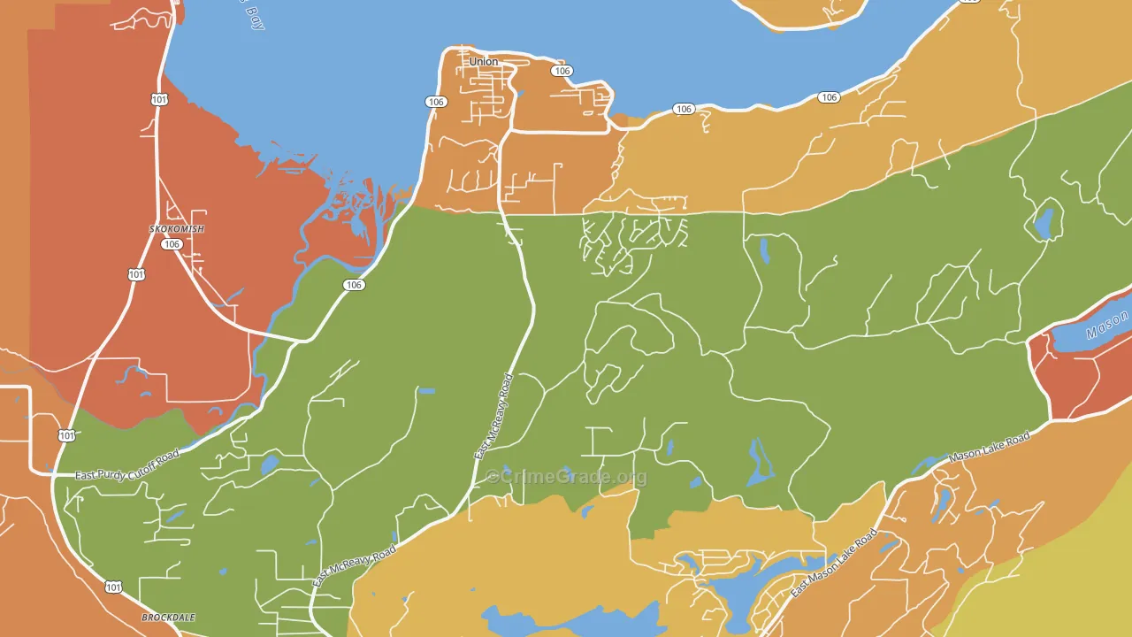 Union, WA Map of Assault Rates