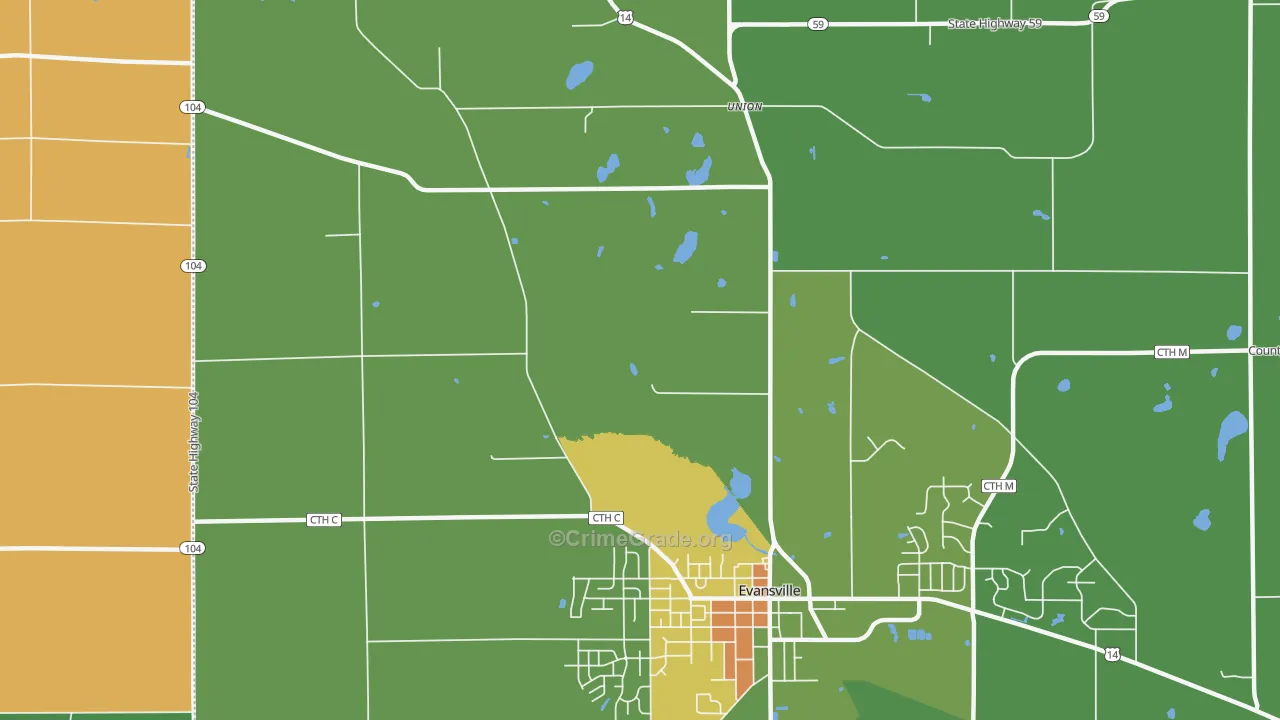 Union, WI Map of Assault Rates