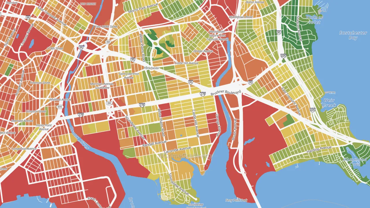 Unionport, Bronx, NY Map of Assault Rates